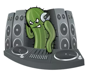 Disegno vettoriale di DJ Cactus